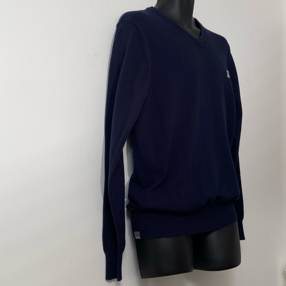 Bench men blue v neck long sleeves pullover sweater,Size L. Pre- owned condition - Picture 4 of 15